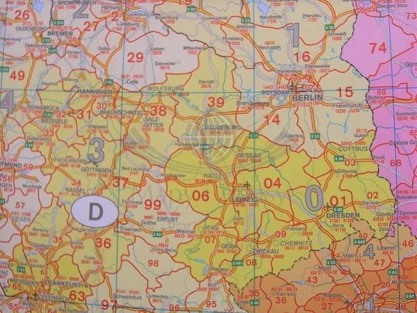 Europa 1:3 700 000. Mapa ścienna kodowa wydawnictwa Freytag & Berndt. Fragment 2