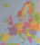 Europa 1:3 700 000. Arkusz, mapa ścienna. Kody pocztowe. Wydawnictwo: Freytag & Berndt