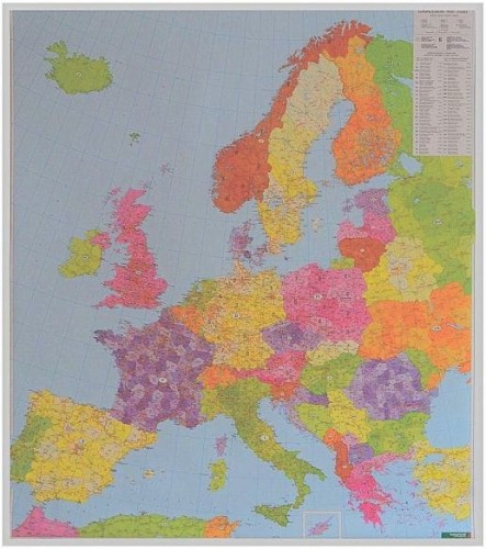 Europa 1:3 700 000. Mapa w wersji do wpinania. Kody pocztowe. Wydawnictwo: Freytag & Berndt