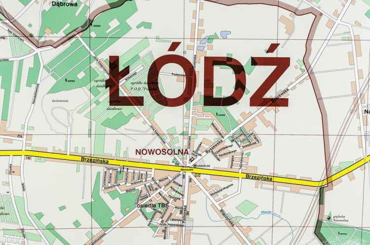 Łódź 1:20 000. Mapa w wersji magnetycznej wydawnictwa Jokart. Fragment 1