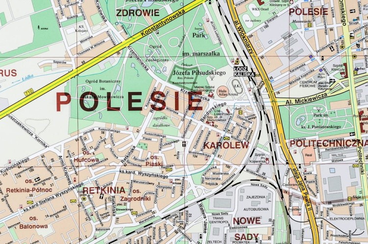 Łódź 1:20 000. Mapa w wersji magnetycznej wydawnictwa Jokart. Fragment 2