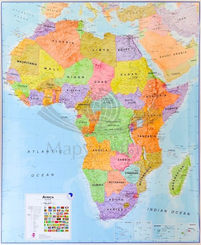 Afryka 1:8 000 000. Arkusz, mapa ścienna polityczna. Wydawnictwo: Maps International