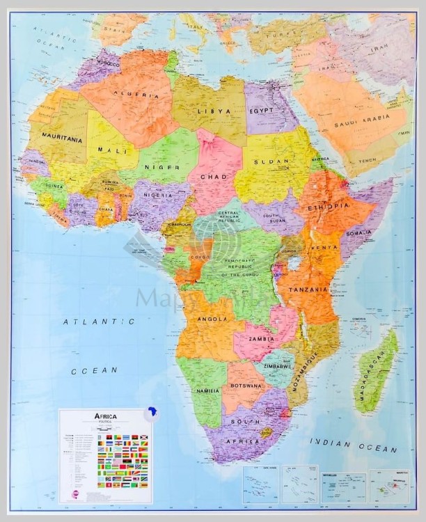 Afryka 1:8 000 000. Mapa polityczna w wersji do wpinania wydawnictwa Maps International
