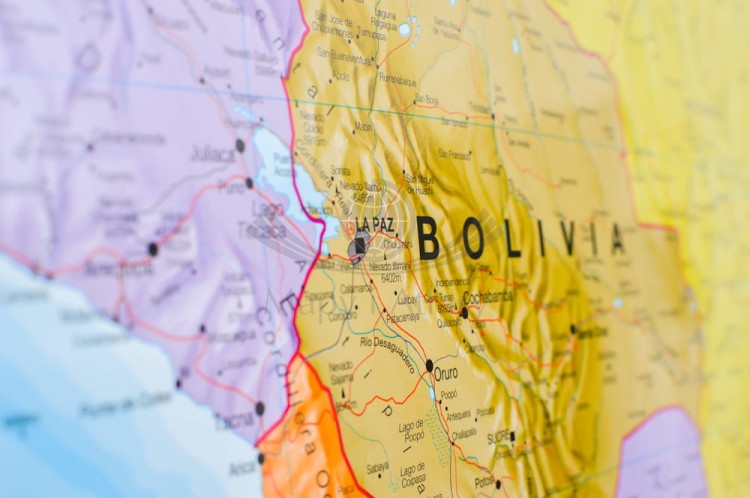 Ameryka Południowa 1:7 000 000. Arkusz, mapa ścienna polityczna wydawnictwa Maps International. Fragment 5