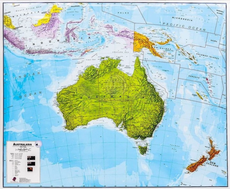 Australia 1:7 000 000. Arkusz, mapa ścienna polityczna wydawnictwa Maps International