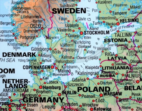 Świat 1:30 000 000. Mapa fizyczna świata w wersji do wpinania. Fragment 1