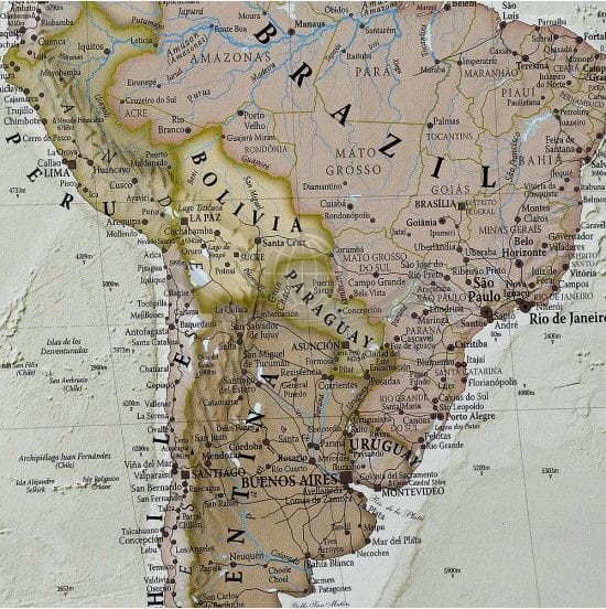 Świat 1:30 000 000. Arkusz, mapa ścienna polityczna, antyczna. Wydawnictwo: Maps International. Fragment 1