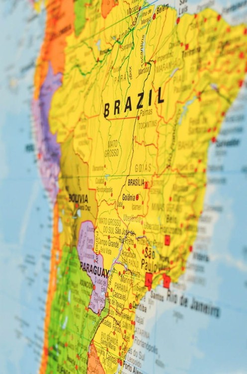 Świat 1:20 000 000. Mapa polityczna w wersji do wpinania wydawnictwa Maps International. Fragment 8