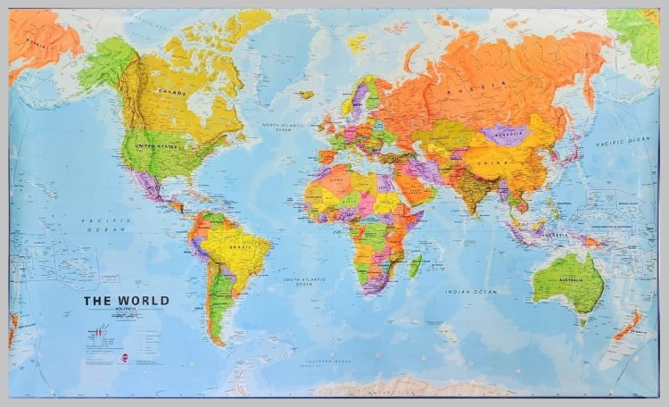 Świat 1:20 000 000. Mapa polityczna w wersji magnetycznej wydawnictwa Maps International