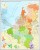Beneluks 1:420 000. Belgia, Holandia, Luksemburg. Mapa administracyjna z kodami pocztowymi w wersji do wpinania. Wydawnictwo: Stiefel