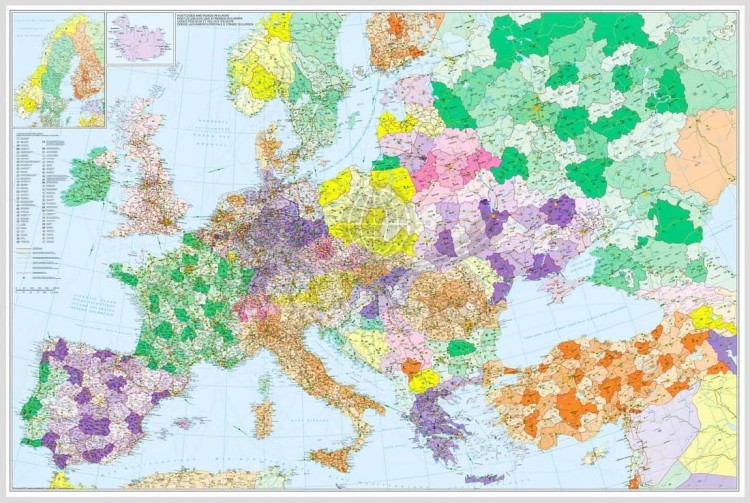Europa z Turcją 1:3 600 000. Mapa kodowa w wersji do wpinania. Wydawnictwo: Stiefel