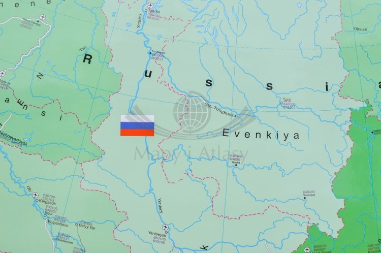 Rosja 1:5 400 000. Mapa kodowa w wersji do wpinania. Wydawnictwo: Stiefel. Fragment 1