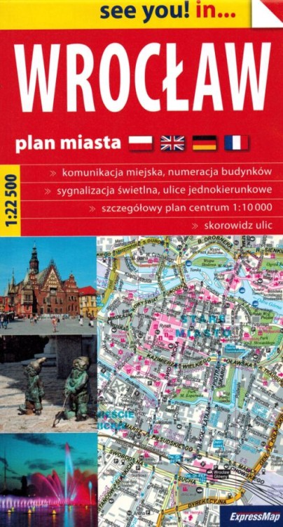 Wrocław 1:22 500. Mapa / Plan miasta wydawnictwa ExpressMap. Okładka