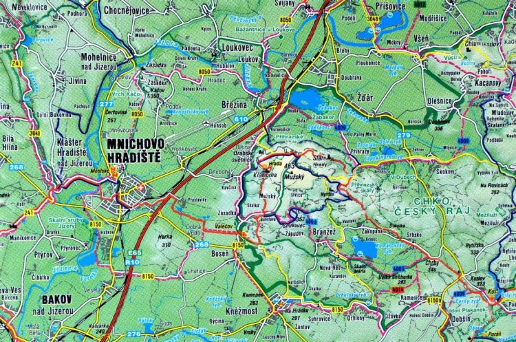 Góry Izerskie i Czeski Raj. Mapa plastyczna (trójwymiarowa). Fragment 1