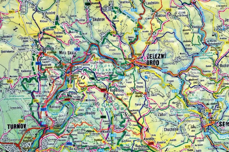 Góry Izerskie i Czeski Raj. Mapa plastyczna (trójwymiarowa). Fragment 4