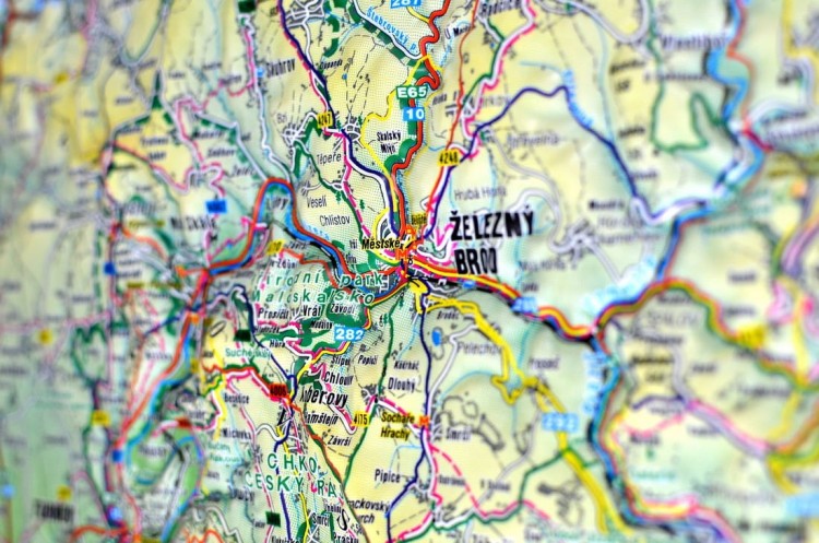 Góry Izerskie i Czeski Raj. Mapa plastyczna (trójwymiarowa). Fragment 9