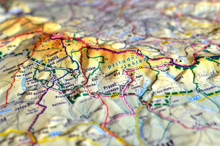 Góry Izerskie i Czeski Raj. Mapa plastyczna (trójwymiarowa). Fragment 13