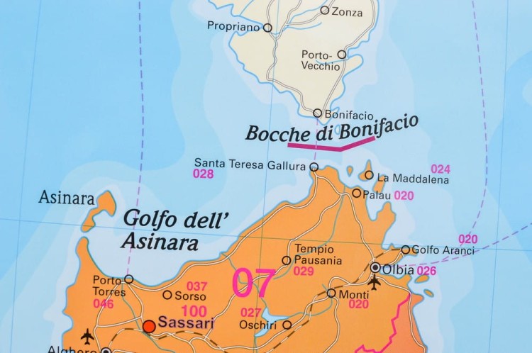 Włochy 1:1 000 000. Arkusz, mapa ścienna administracyjna z kodami pocztowymi. Wydawnictwo: Stiefel. Fragment 3