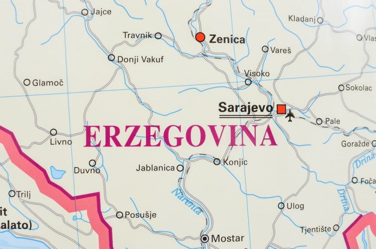 Włochy 1:1 000 000. Arkusz, mapa ścienna administracyjna z kodami pocztowymi. Wydawnictwo: Stiefel. Fragment 4