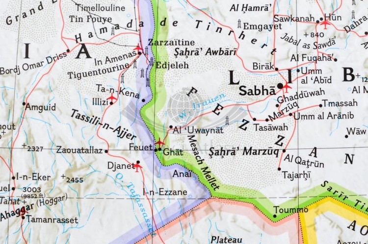 Afryka. Arkusz, mapa ścienna polityczna wydawnictwa National Geographic. Fragment 2