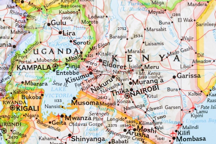 Afryka. Arkusz, mapa ścienna polityczna wydawnictwa National Geographic. Fragment 3