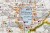 Ziemia Święta 1:405 500. Mapa polityczna w ramie drewnianej. Wydawnictwo: National Geographic. Fragment 3