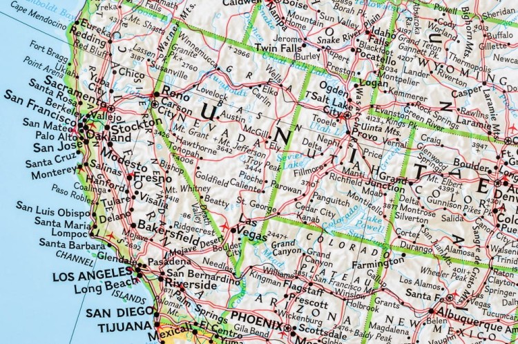 Ameryka Północna 1:14 009 000. Mapa ścienna polityczna. Wydawnictwo: National Geographic. Fragment 3