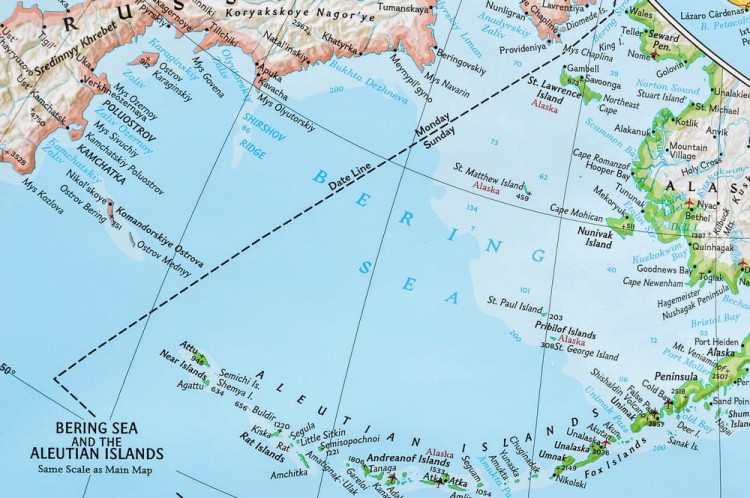 Ameryka Północna 1:14 009 000. Mapa ścienna polityczna. Wydawnictwo: National Geographic. Fragment 9