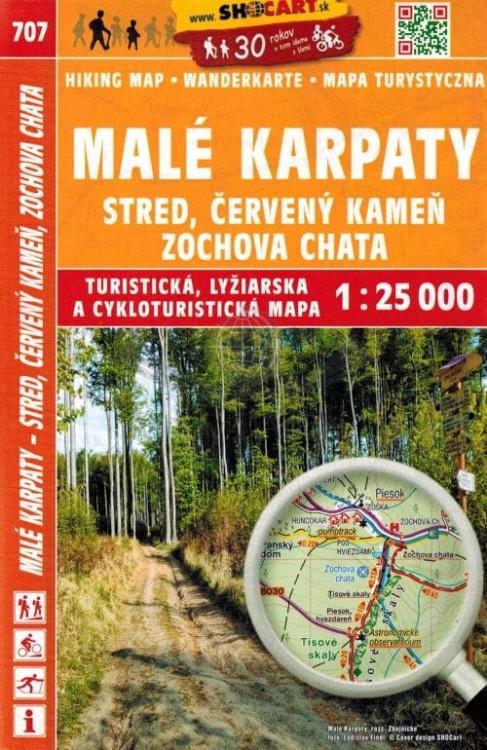 Małe Karpaty, cz. środkowa 1:25 000. Mapa turystyczna 707 wydawnictwa Shocart. Okładka