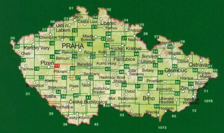 Okolice Przybramu / Brdy, Pribramsko, Rokycansko. Mapa turystyczna 17 wydawnictwa Shocart. Pozostałe publikacje
