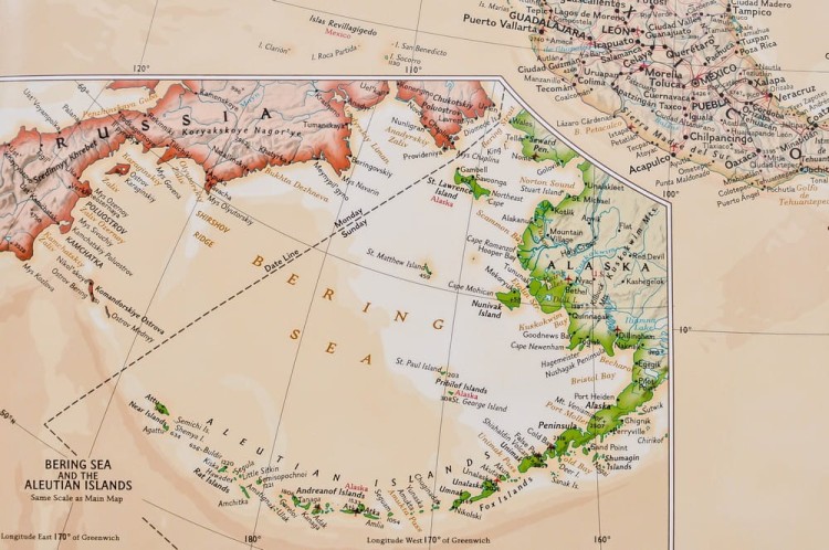 Ameryka Północna 1:13 995 000. Arkusz, mapa ścienna ekskluzywna. Wydawnictwo: National Geographic. Fragment 6