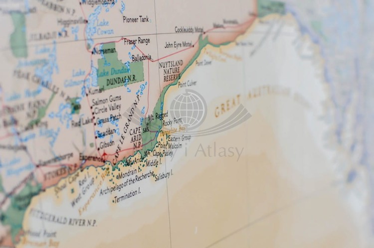 Australia 1:6 413 000. Mapa ekskluzywna w wersji magnetycznej. Wydawnictwo: National Geographic. Fragment 6