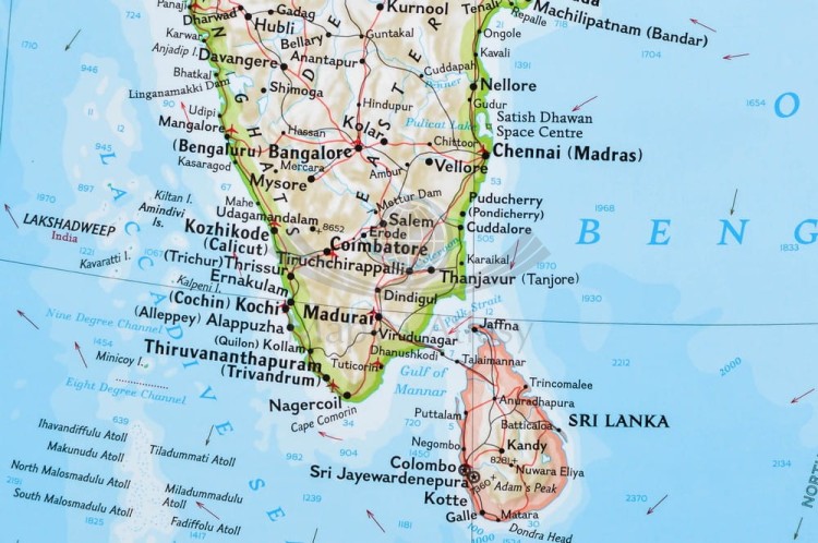 Azja 1:13 812 000. Mapa polityczna w wersji do wpinania. Wydawnictwo: National Geographic. Fragment 5