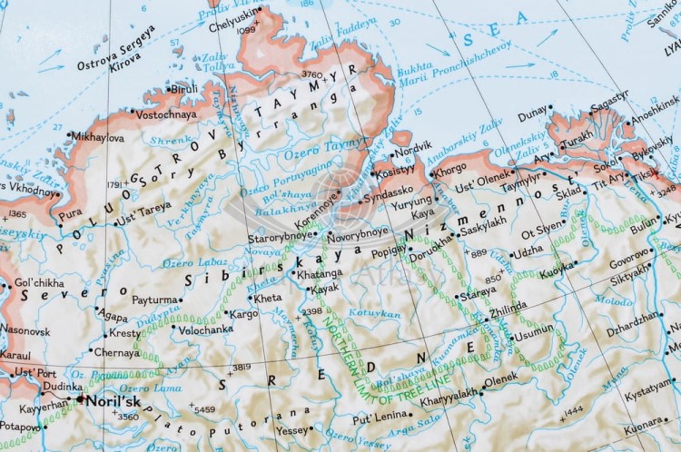 Azja 1:13 812 000. Mapa polityczna w wersji do wpinania. Wydawnictwo: National Geographic. Fragment 8