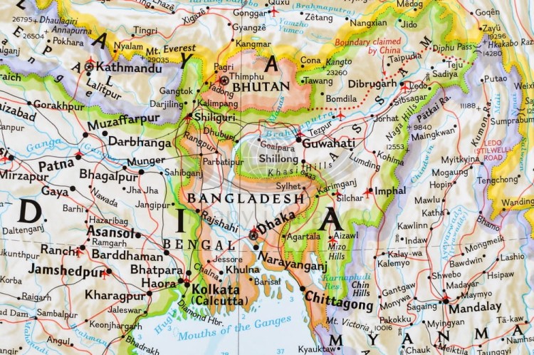 Azja 1:13 812 000. Mapa polityczna w wersji magnetycznej. Wydawnictwo: National Geographic. Fragment 3