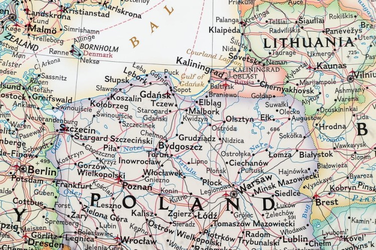 Europa 1:5 419 000. Mapa ekskluzywna w wersji do wpinania. Wydawnictwo: National Geographic. Fragment 3