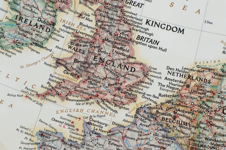 Europa 1:8 425 000. Mapa ekskluzywna w ramie drewnianej. Wydawnictwo: National Geographic. Fragment 7