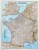 Francja, Belgia, Holandia, Anglia, Walia 1:1 953 000. Mapa polityczna w ramie drewnianej. Wydawnictwo: National Geographic