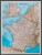 Francja, Belgia, Holandia, Anglia, Walia 1:1 953 000. Mapa polityczna w ramie drewnianej. Wydawnictwo: National Geographic