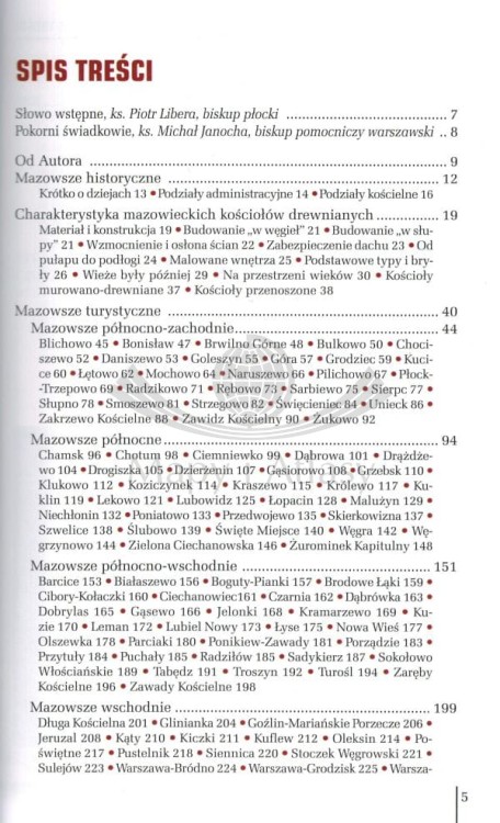 Kościoły drewniane Mazowsza. Przewodnik wydawnictwa Rewasz. Spis treści 1
