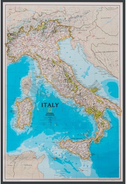 Włochy 1:1 765 000. Mapa. Wersja do wpinania. National Geographic
