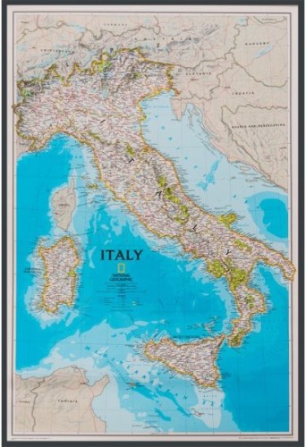 Włochy 1:1 765 000. Mapa w wersji do wpinania wydawnictwa National Geographic