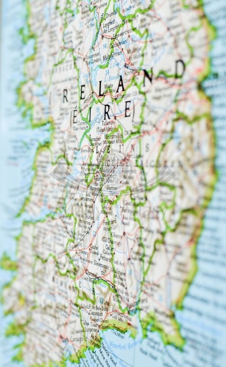 Wielka Brytania i Irlandia 1:1 687 000. Mapa w wersji do wpinania wydawnictwa National Geographic. Fragment 6