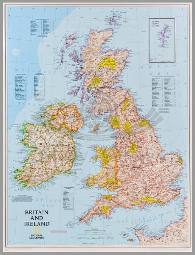 Wielka Brytania i Irlandia 1:1 687 000. Mapa w wersji do wpinania wydawnictwa National Geographic