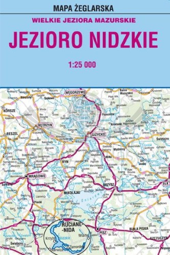 Jezioro Nidzkie 1:25 000. Laminowana mapa żeglarska. Zasięg