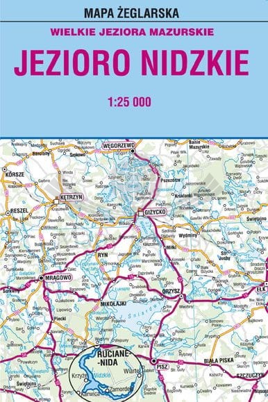 Jezioro Nidzkie 1:25 000. Laminowana mapa żeglarska. Zasięg