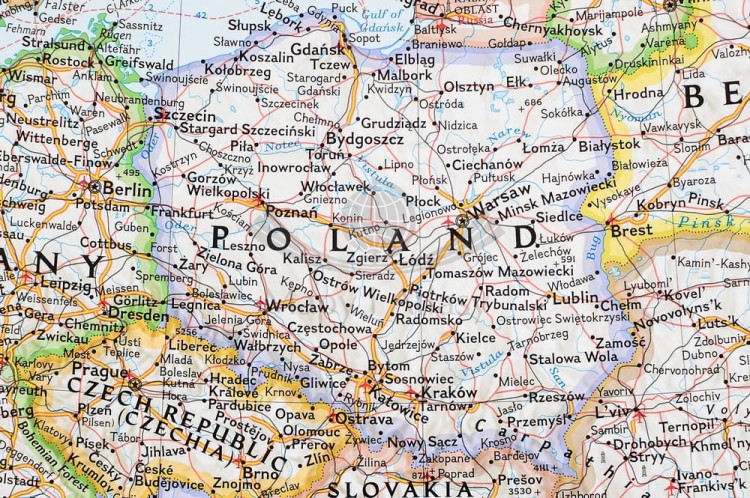 Europa 1:5 419 000. Mapa ścienna polityczna. Laminat matowy. Wydawnictwo: National Geographic. Fragment 5