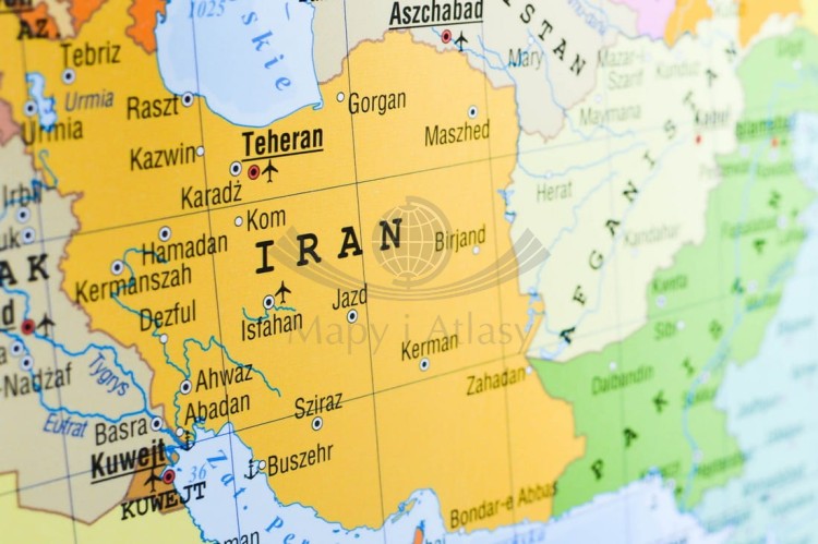 Świat 1:20 000 000. Mapa polityczna w ramie. Wydawnictwo Piętka. Fragment 7