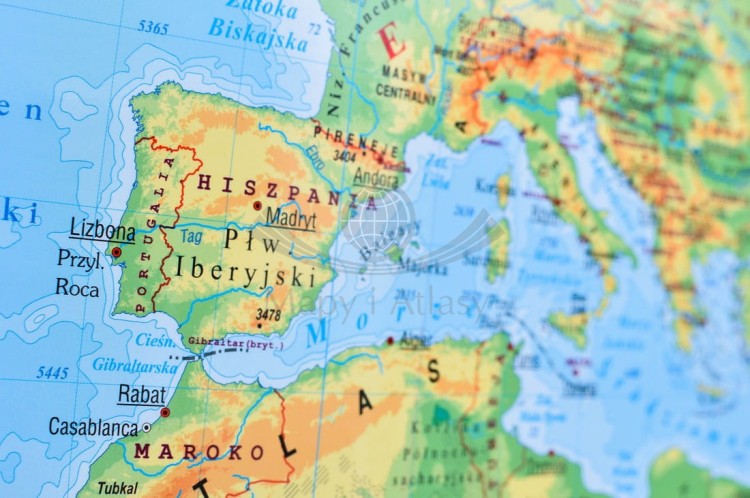 Świat 1:20 000 000. Mapa fizyczna magnetyczna. Wydawnictwo Piętka. Fragment 11