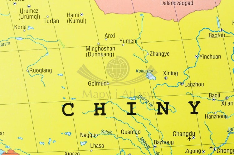 Świat 1:28 000 000. Mapa polityczna magnetyczna. Wydawnictwo Piętka. Fragment 2